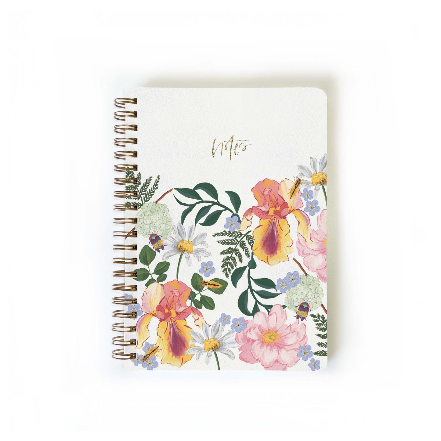 Iris Floral Notebook | 5x7 Journal | Blank Pages