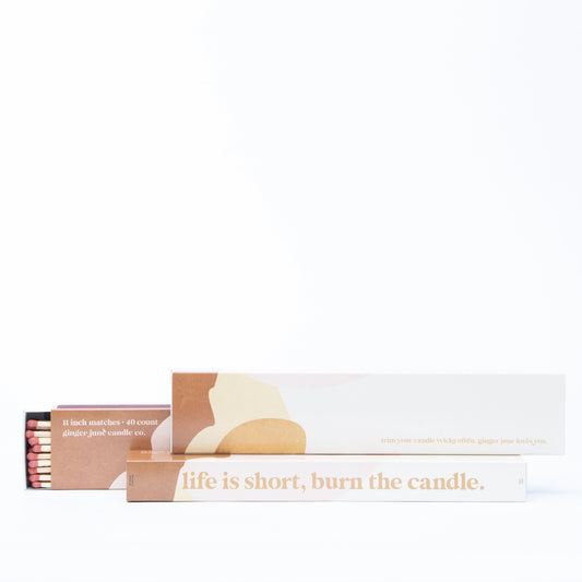 XL Candle Matches - "life's short, burn the candle"