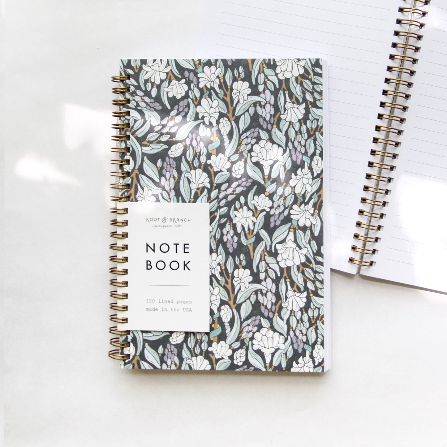 Moonlit Floral Lined Journal - Root and Branch Paper -Freehand Market