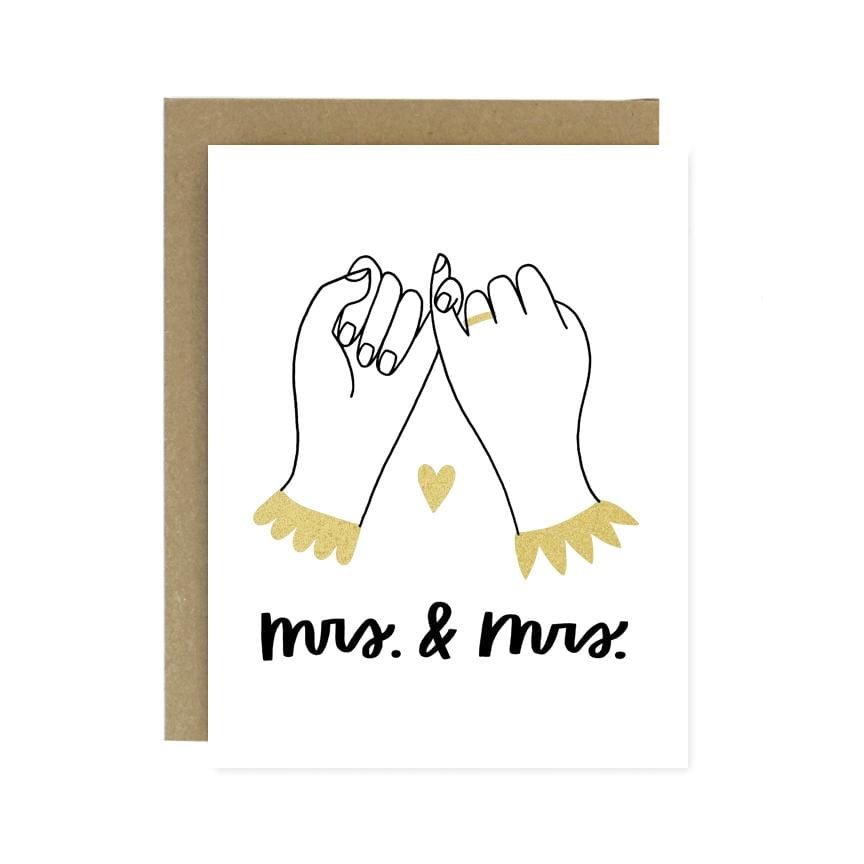 Pinky Promise Wedding Greeting Card - Mrs. & Mrs. - Worthwhile Paper -Freehand Market