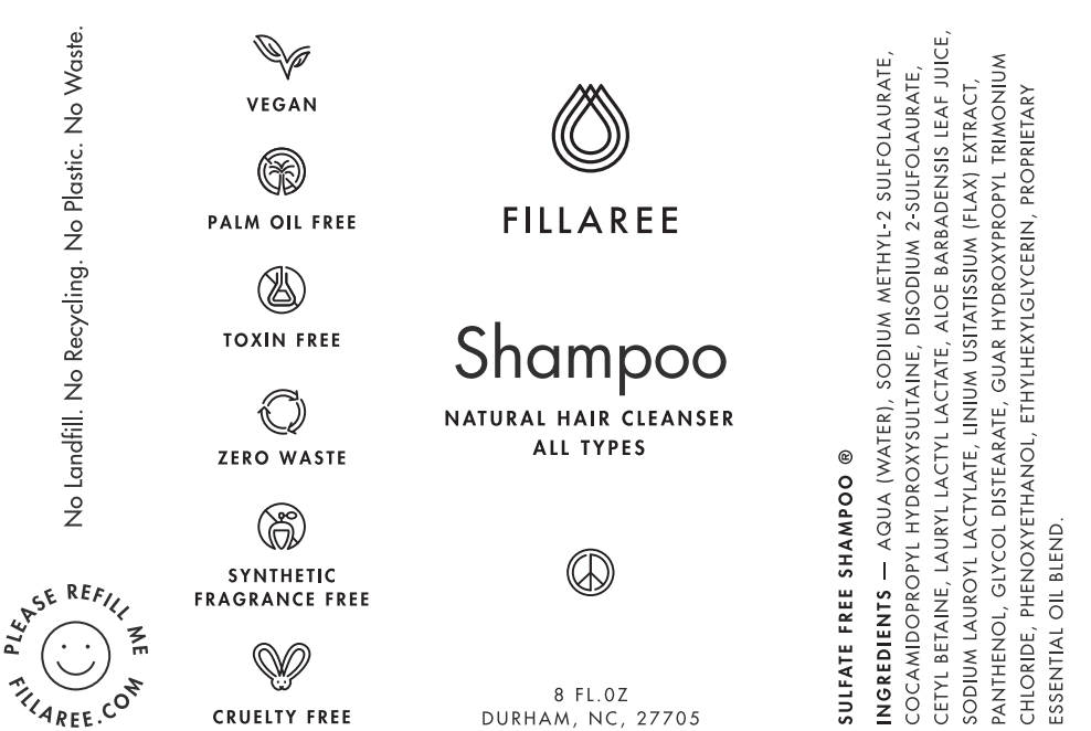 Refillable Natural Liquid Shampoo - Fillaree -Freehand Market