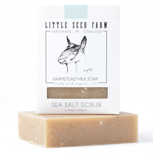 Sea Salt Scrub Exfoliating Goat's Milk Bar Soap - Little Seed Farm -Freehand Market