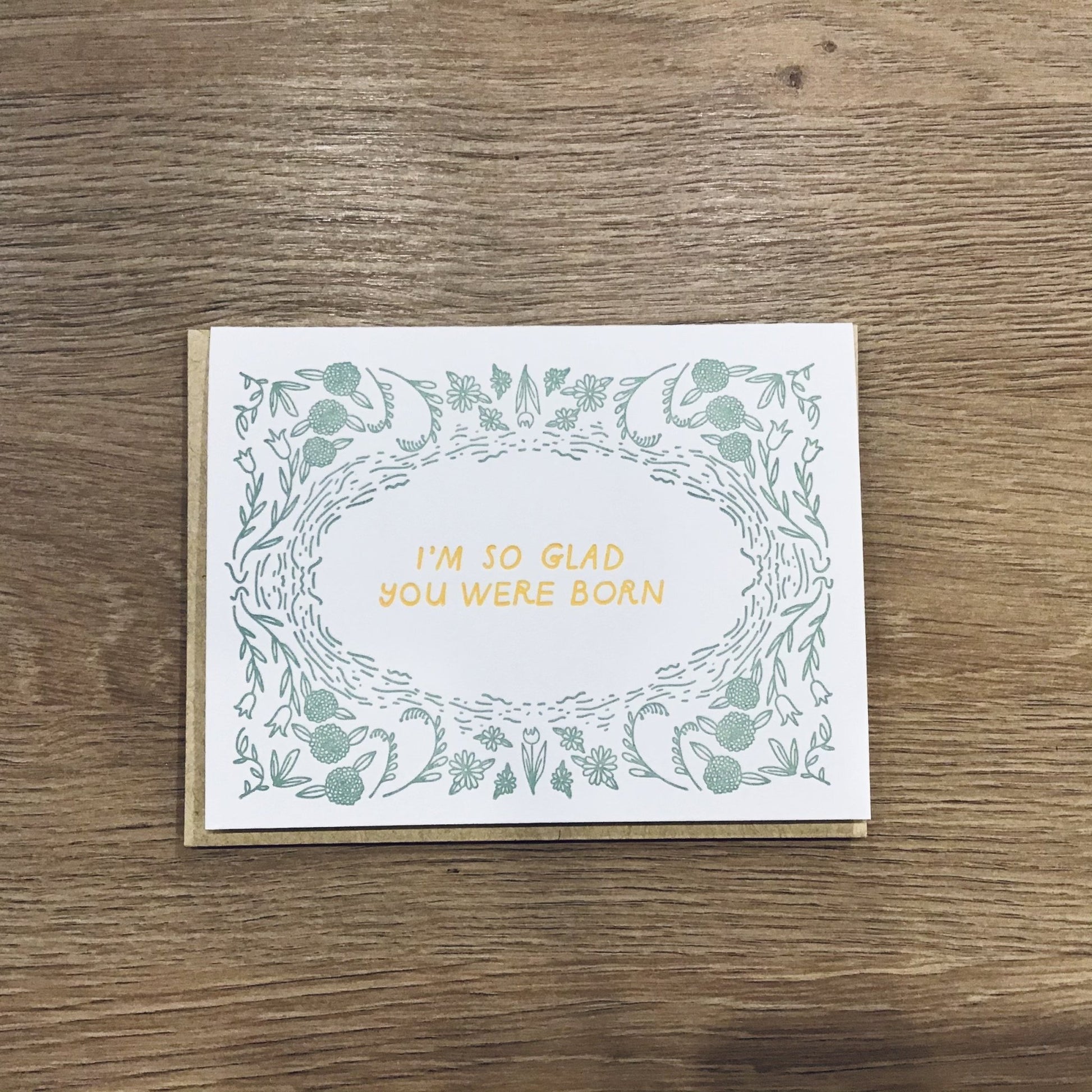 So Glad You Were Born Card - Ratbee Press -Freehand Market