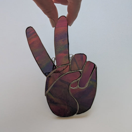 Stained Glass | Peace Hand #4 - Freehand Market -Freehand Market