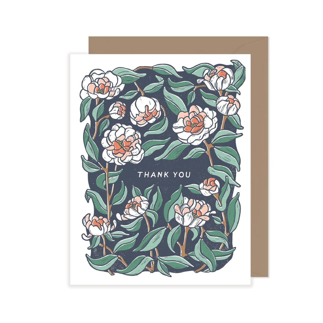 Thank You Peony Card - Root and Branch Paper -Freehand Market