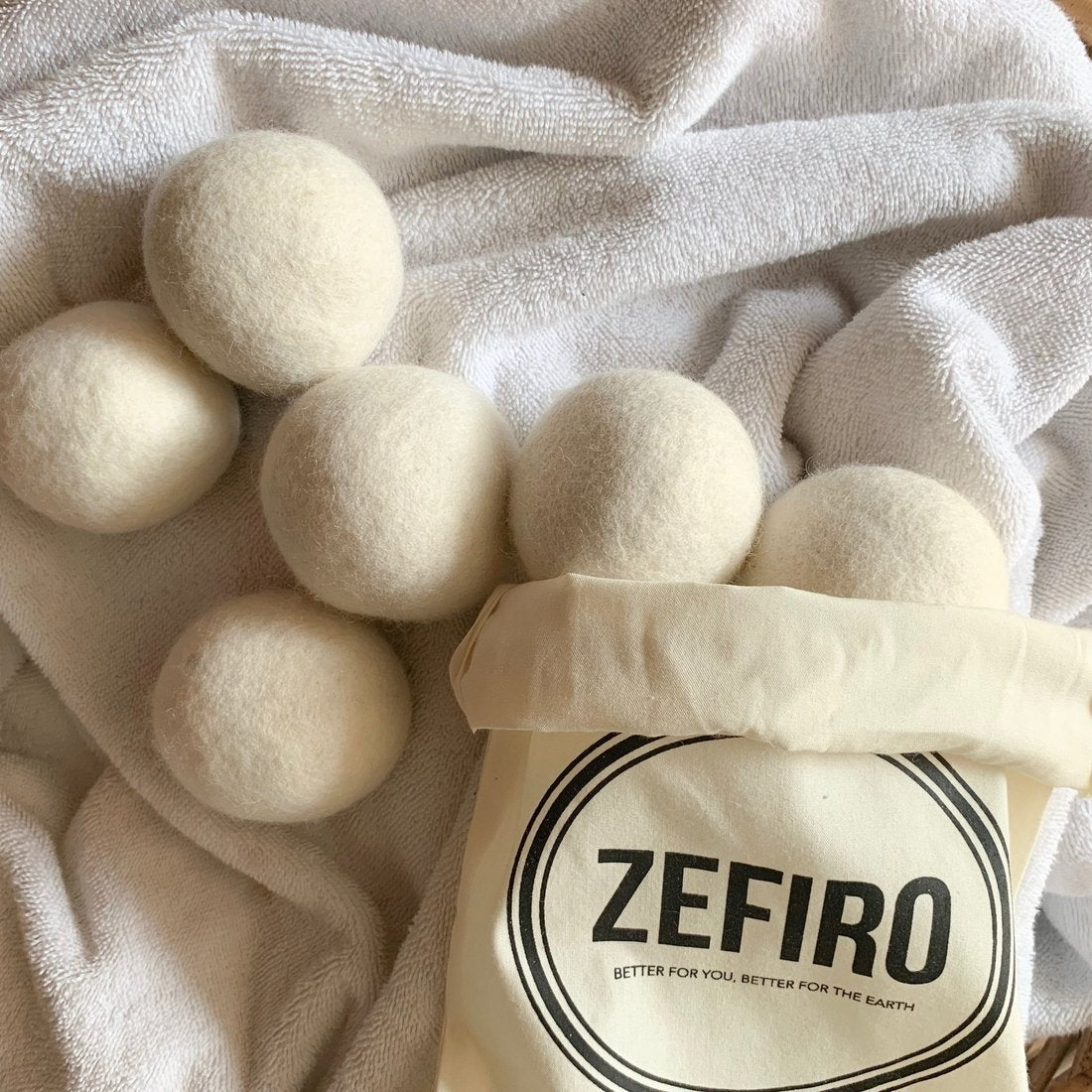 Wool Dryer Balls 6 Pack - Zefiro -Freehand Market